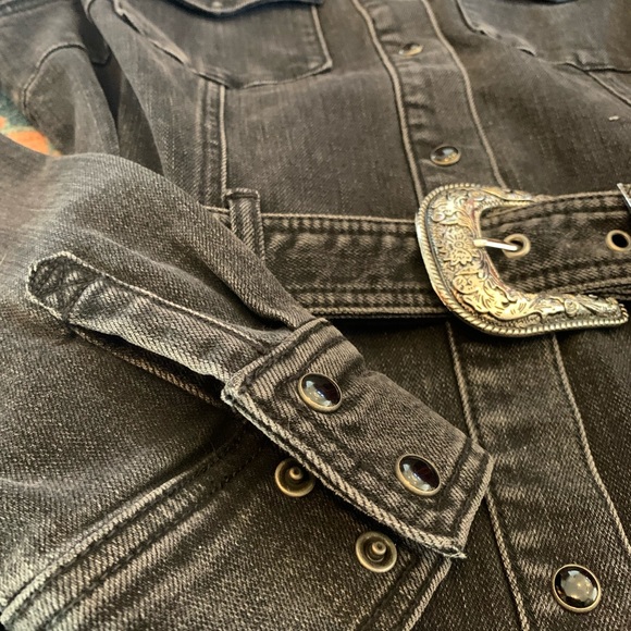 IDYLLWIND WOMEN'S WESTERN DENIM BELT DRESS - Picture 6 of 11